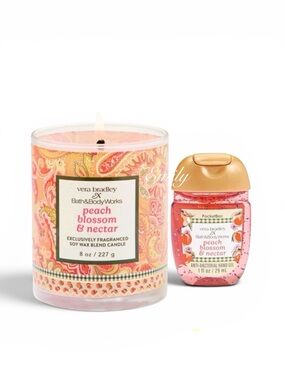 BBW × Vera Bradley Peach Blossom Nectar Single-wick Candle + PocketBac SOLD OUT